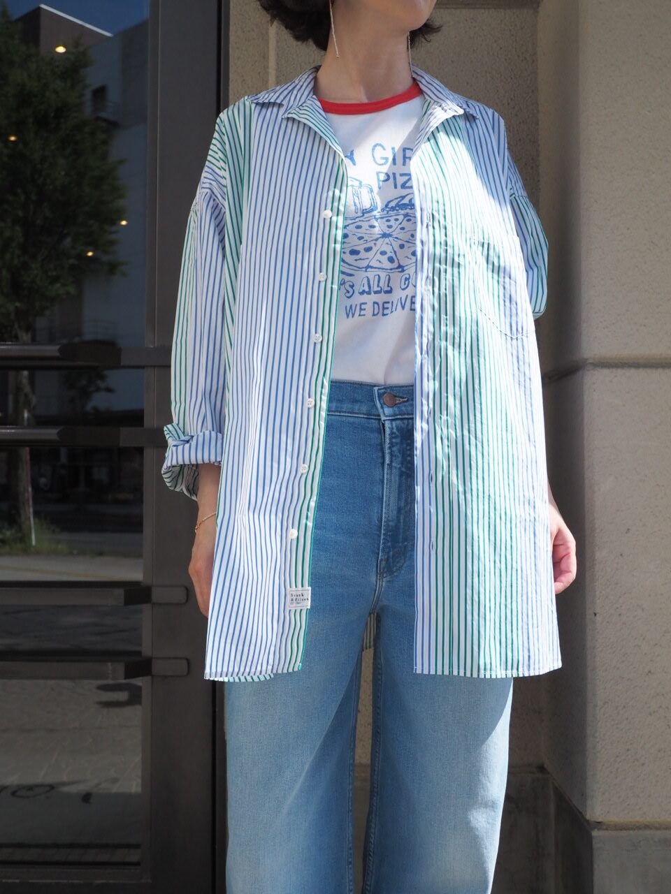 Styling！【Frank&Eileen】ストライプシャツ “SHIRLEY” ×【MOTHER