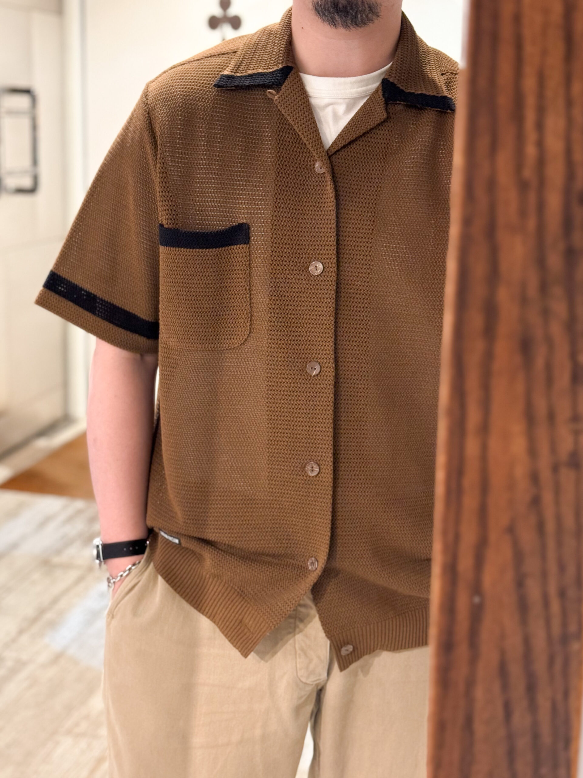 WACKO MARIA】”KNIT OPEN COLLAR SHIRT”＆”SWITCHING SHIRT S/S 